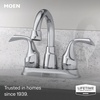 image:imageMoen Idora Chrome TwoHandle Centerset Bathroom Sink Faucet with Drain Assembly 84115Chrome