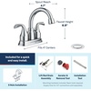 image:imageMoen Idora Chrome TwoHandle Centerset Bathroom Sink Faucet with Drain Assembly 84115Chrome