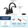 image:imageMoen Idora Chrome TwoHandle Centerset Bathroom Sink Faucet with Drain Assembly 84115Matte Black