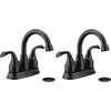 image:imageMoen Idora Chrome TwoHandle Centerset Bathroom Sink Faucet with Drain Assembly 84115Matte Black