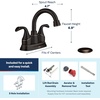 image:imageMoen Idora Mediterranean Bronze TwoHandle Centerset Bathroom Sink Faucet with Drain Assembly 84115BRB