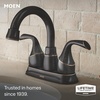 image:imageMoen Idora Mediterranean Bronze TwoHandle Centerset Bathroom Sink Faucet with Drain Assembly 84115BRB