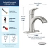 image:imageMoen Karis Spot Resist Brushed Nickel OneHandle Single Hole Bathroom Sink Faucet with Optional Deck Plate 84346SRNBrushed Nickel