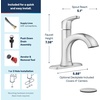 image:imageMoen Karis Spot Resist Brushed Nickel OneHandle Single Hole Bathroom Sink Faucet with Optional Deck Plate 84346SRNChrome