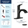 image:imageMoen Karis Spot Resist Brushed Nickel OneHandle Single Hole Bathroom Sink Faucet with Optional Deck Plate 84346SRNMatte Black
