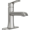image:imageMoen LISO Spot Resist Brushed Nickel OneHandle Bathroom Faucet One Hole Bathroom Sink Faucet with Optional Deck Plate and Push Down Drain 84540SRN