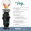 image:imageMoen Lite Series PRO Compact Continuous Feed Garbage Disposal for Kitchen Sink with Power Cord GXP33C05 HP