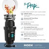 image:imageMoen Lite Series PRO Compact Continuous Feed Garbage Disposal for Kitchen Sink with Power Cord GXP33C05 HP