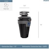 image:imageMoen Lite Series PRO Compact Continuous Feed Garbage Disposal for Kitchen Sink with Power Cord GXP33C1 HP