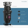 image:imageMoen Lite Series PRO Compact Continuous Feed Garbage Disposal for Kitchen Sink with Power Cord GXP33C13 HP Pack of 2
