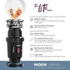 image:imageMoen Lite Series PRO Compact Continuous Feed Garbage Disposal for Kitchen Sink with Power Cord GXP33C13 HP Pack of 2