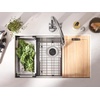 image:imageMoen Luxe Chef 18Gauge Stainless Steel Undermount 32 x 19 Single Bowl Workstation Sink Includes Cutting Board Flexible Drying Rack Colander Bottom Sink Grid and Drain GS181020BUX