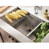 image:imageMoen Luxe Chef 18Gauge Stainless Steel Undermount 32 x 19 Single Bowl Workstation Sink Includes Cutting Board Flexible Drying Rack Colander Bottom Sink Grid and Drain GS181020BUX
