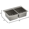 image:imageMoen Luxe Chef 18Gauge Stainless Steel Undermount Apron Front 33 x 22 Single Bowl Workstation Sink Includes Cutting Board Flexible Drying Rack Colander Bottom Sink Grid and Drain GS181050BUXUndermount