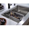 image:imageMoen Luxe Chef 18Gauge Stainless Steel Undermount Apron Front 33 x 22 Single Bowl Workstation Sink Includes Cutting Board Flexible Drying Rack Colander Bottom Sink Grid and Drain GS181050BUXUndermount