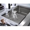 image:imageMoen Luxe Chef 18Gauge Stainless Steel Undermount Apron Front 33 x 22 Single Bowl Workstation Sink Includes Cutting Board Flexible Drying Rack Colander Bottom Sink Grid and Drain GS181050BUXUndermount