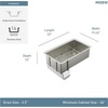 image:imageMoen Luxe Chef Stainless Steel Undermount Single Bowl Sink 33x19 GS161400R