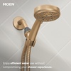 image:imageMoen Meena Matte Black Single Handle Modern Shower Faucet Set with Handshower and Tub Spout for Bathtub Valve Included 82618BLBronzed Gold