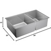 image:imageMoen Prep 16Gauge Stainless Steel Undermount 34 x 20 Double Bowl Kitchen Sink G16221