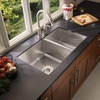 image:imageMoen Prep 16Gauge Stainless Steel Undermount 34 x 20 Double Bowl Kitchen Sink G16221