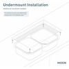image:imageMoen Prep 16Gauge Stainless Steel Undermount 34 x 20 Double Bowl Kitchen Sink G16221