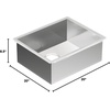 image:imageMoen Prep 18Gauge Single Stainless Steel Bowl Undermount 22 x 18 Single Bowl Kitchen Sink G18185