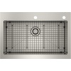 image:imageMoen Prep 18Gauge Stainless Steel Dual Mount Apron Front 33 x 22 x 9 Modern Single Bowl Kitchen Sink with Bottom Grid Included GS181092BFarmhouse