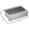 image:imageMoen Prep 18Gauge Stainless Steel Dual Mount Apron Front 33 x 22 x 9 Modern Single Bowl Kitchen Sink with Bottom Grid Included GS181092BFarmhouse