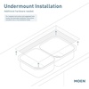 image:imageMoen Prep 18Gauge Stainless Steel Dual Mount Apron Front 33 x 22 x 9 Modern Single Bowl Kitchen Sink with Bottom Grid Included GS181092BLow Divide