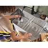 image:imageMoen Prep 18Gauge Stainless Steel Dual Mount Apron Front 33 x 22 x 9 Modern Single Bowl Kitchen Sink with Bottom Grid Included GS181092BLow Divide