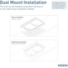 image:imageMoen Prep 18Gauge Stainless Steel Dual Mount Apron Front 33 x 22 x 9 Modern Single Bowl Kitchen Sink with Bottom Grid Included GS181092BSingle Bowl