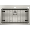 image:imageMoen Prep 18Gauge Stainless Steel Dual Mount Apron Front 33 x 22 x 9 Modern Single Bowl Kitchen Sink with Bottom Grid Included GS181092BSingle Bowl