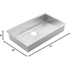 image:imageMoen Prep 18Gauge Stainless Steel Undermount 31 x 18 Single Bowl Modern Kitchen Sink GS181210B