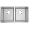 image:imageMoen Prep 18Gauge Stainless Steel Undermount 3175 x 185 x 9 Double Bowl Kitchen Sink with Rear Drains GS18259B