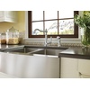 image:imageMoen Prep 18Gauge Stainless Steel Undermount Farmhouse Apron Front 30 x 21 Double Bowl Kitchen Sink G18220