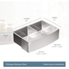 image:imageMoen Prep 18Gauge Stainless Steel Undermount Farmhouse Apron Front 30 x 21 Double Bowl Kitchen Sink G18220