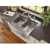 image:imageMoen Prep 18Gauge Stainless Steel Undermount Farmhouse Apron Front 30 x 21 Double Bowl Kitchen Sink G18220