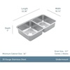 image:imageMoen Prep 20Gauge Stainless Steel Undermount 3238 x 1813 x 7 Double Bowl Kitchen Sink GS20264