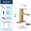 image:imageMoen Revyl Matte Black OneHandle Single Hole Modern Bathroom Sink Faucet with Optional Deckplate and Spring Loaded Drain Assembly 84771BLBronzed Gold