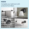 image:imageMoen Revyl Matte Black OneHandle Single Hole Modern Bathroom Sink Faucet with Optional Deckplate and Spring Loaded Drain Assembly 84771BLMatte Black