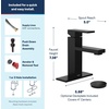image:imageMoen Revyl Matte Black OneHandle Single Hole Modern Bathroom Sink Faucet with Optional Deckplate and Spring Loaded Drain Assembly 84771BLMatte Black