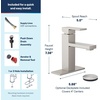 image:imageMoen Revyl Matte Black OneHandle Single Hole Modern Bathroom Sink Faucet with Optional Deckplate and Spring Loaded Drain Assembly 84771BLSpot Resist Nickel