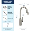 image:imageMoen Riley Pulldown Kitchen Faucet with Power Clean 7402SRS  Pulldown sprayer Power Clean spray Reflex docking system Spot resist stainless Singlehandle controlSpot Resist Stainless