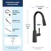 image:imageMoen Riley Pulldown Kitchen Faucet with Power Clean 7402SRS  Pulldown sprayer Power Clean spray Reflex docking system Spot resist stainless Singlehandle controlMatte Black