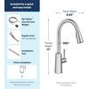 image:imageMoen Riley Pulldown Kitchen Faucet with Power Clean 7402SRS  Pulldown sprayer Power Clean spray Reflex docking system Spot resist stainless Singlehandle controlChrome