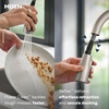 image:imageMoen Riley Pulldown Kitchen Faucet with Power Clean 7402SRS  Pulldown sprayer Power Clean spray Reflex docking system Spot resist stainless Singlehandle controlSpot Resist Stainless