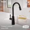 image:imageMoen Riley Pulldown Kitchen Faucet with Power Clean 7402SRS  Pulldown sprayer Power Clean spray Reflex docking system Spot resist stainless Singlehandle controlMatte Black