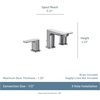 image:imageMoen Rizon Chrome TwoHandle Widespread Bathroom Faucet Valve Required T6920Chrome