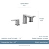 image:imageMoen Rizon Chrome TwoHandle Widespread Bathroom Faucet Valve Required T6920Matte Black