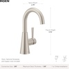 image:imageMoen Ronan 1Handle Bathroom Faucet with Deckplate 84021BL